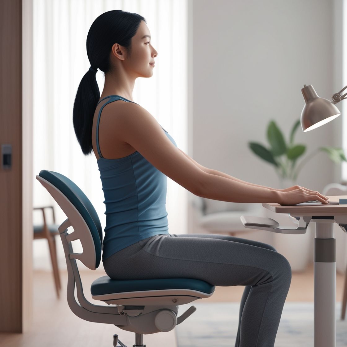 Chair height reference illustration for general desk setup awareness